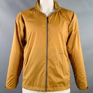 GOLDWIN Size L Brown Nylon Windbreaker Zip Up Jacket